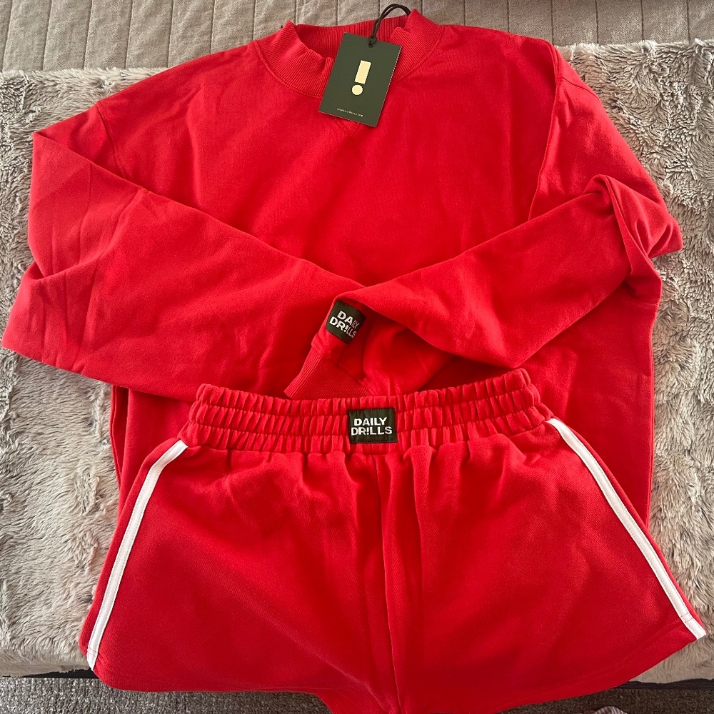 Daily Drills Red Fleece Set